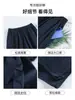 Pantalones de Trabajo de Secado Rápido Azul Marino Estilo Americano para Mujer, Nuevos Verano 2026 Cintura Alta Ajustados Pierna Ancha Deportivos Petite