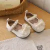 Zapatos de Princesa para Niñas, Estilo Primavera y Otoño, Estilo Princesa con Lazo, Zapatos de Cuero Versátiles para Niñas de 1-3 Años, Zapatos Planos para Actuación