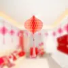 Lâmpada de Papel Bola de Favo de Mel Gota d'Água Dia de Ano Novo Vitrine de Shopping Center Arranjo de Atmosfera de Decoração de Ano Novo Leque Dobrável Franja Arranjo de Casamento