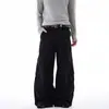 Pantalones cargo azules de trabajo retro americano para hombres y mujeres, pantalones anchos casuales versátiles nuevos, de pierna ancha, vintage