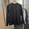 Tops de Montanha Estilo Outdoor com Painéis Coloridos Contrastantes de Secagem Rápida para Homens e Mulheres no Outono Soltos Micro-Elásticos Camisetas de Base Esportivas de Manga Longa