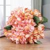 Hortensia seca y quemada de flores simuladas, decoración sencilla de restaurante europeo para el hogar, flores falsas, escenarios de bodas, accesorios de fotografía de flores.