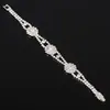 Pulseira Dazzling Multicamadas Totalmente Cravejada Estilo Coreano para Mulheres, Elegante, Doce e Simples Joia B181