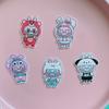 Parche de Tela Acrílico Grande Divertido Rab DIY Pasador Broche Adhesivo para Refrigerador Zapatos con Agujeros Joyería Accesorios Pequeños