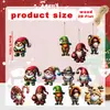 Set de 18 Piezas de Decoraciones para Árbol de Navidad de Madera Artificial Estilo Retro, Duendes, Renos, Muñecos de Nieve Colgantes