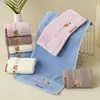 Toalla Infantil 100% Algodón 32 Hilos Jacquard de Dibujos Animados Toalla Pequeña Guardería Niños Toalla Facial para Niños Suave y Absorbente