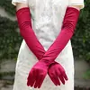Guantes de Rendimiento para Cantante de Escenario Largo Pasarela Europea y Americana Guantes Sobre el Codo Vestido de Cena Retro Protección Solar Envío Directo
