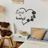 Fun-a005 - Pegatinas de pared con eslogan inglés "Love Rose", para dormitorio, sala de estar, estudio, fondo, embellecimiento, venta al por mayor