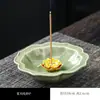 Soporte de incienso estilo chino para cuatro estaciones, para el hogar, interior, ceremonia del té, aleación, loto, hilo, quemador de incienso, cerámica, creativo, quemador de aromaterapia, adornos