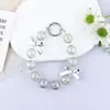 Nuevo Colgante de Llavero con Lazo de Cuentas de Colores Galvanizado para Funda de Teléfono, Pulsera DIY, Llavero de Cuentas de Cristal, Colgante para Bolso
