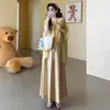 Traje de Maternidad Fresco Xmf, Falda de Tirantes de Satén de Gama Alta para Verano, Vestido de Maternidad de Moda para Verano, Conjunto de Dos Piezas
