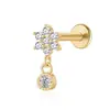 Pendientes de Estrella de Ocho Puntas de Plata de Ley S925, Pendientes Espirales, Estilo Exagerado de Alta Gama, Joyería de Oreja Única, Aretes de Nicho
