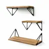 Amazon Estante Colgante Estante de Almacenamiento para Pared Juego de 3 Piezas Estilo Campestre Europeo y Americano Estante de Madera Antiguo para Pared