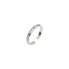 Anillo de tres piezas de diamante simple para mujer, moda elegante, alta calidad, versátil, nicho, anillo geométrico, joyería al por mayor