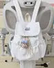Mochila Estudiante Chica Estrella Estilo Japonés Linda Versátil Simple con Cierre de Cordón Bolsa Escolar para Estudiantes de Preparatoria Mochila de Gran Capacidad