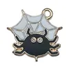 Set Transfronterizo de 15 Piezas de Colgantes de Fantasma, Calavera, Murciélago y Parca de Halloween con Goteo de Aceite para Pulseras, Llaveros y Accesorios DIY