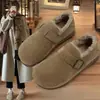 Zapatos de mujer tipo Birkenstock con forro polar todo incluido, nueva colección de invierno 2026, calzado para exteriores, zapatos de algodón esponjosos, antideslizantes, cálidos y adecuados para condiciones de nieve