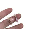 Anillo Flor Mariposa Esmaltado Colorido Estilo Ins para Mujer Nicho Gama Alta Lujo Ligero Anillo Abierto para Dedo Pulsera