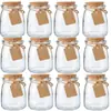 Jarrón Pequeño de Cuerda de Cáñamo Hecho a Mano Igual que el de Amazon, Jarrón de Vidrio para Flores Retro, Jarrón Pequeño Transparente Decoración de Escritorio