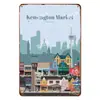 Latas de E-commerce da Amazon com Pinturas de Paisagens Urbanas Americanas, Céu Azul, Design de Viagem, Latas de E-commerce Transfronteiriço para Decoração de Casa