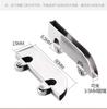 Vitrina riel de puerta de vidrio doble ranura aleación de aluminio puerta corredera deslizante en forma de montaña deslizante puerta corredera rueda de 5 mm farmacia