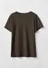 Camiseta de Manga Corta para Mujer con Hombros Normales, Cuello Redondo Estilo Francés, Verano 2026, Manga Corta Elástica, Ajuste Ceñido, Estilo Hot Girl, Crop Top Adelgazante