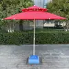 Sombrilla de Fibra de Doble Capa para Exteriores Coreana, Sombrilla de Columna Central, Sombrilla para Exteriores, Sombrilla Solar, Sombrilla Personalizable para Patios Exteriores de Cafés