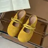 2026 Ropa de Abrigo Zapatillas de Verano Zapatos de Terciopelo Moda Versátil de Verano Mocasines sin Talón Puntera Cerrada para Mujer Nuevos Simples Superficie Suave