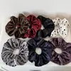 Lazo para el pelo de lunares grandes de doble capa estilo coreano Anillo elegante para el pelo Cuerda de tela clásica para el pelo Scrunchie Accesorio para el pelo Estilo nuevo