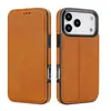 Adecuado para funda tipo flip para iPhone18Promax, Funda protectora de cuero con ranura para tarjetas para Samsung S25Ultra, Cubierta con borde suave