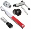 Combinación de herramientas para llave de cadena de bicicleta de montaña, herramienta para quitar volante, tarjeta, código de extracción de volante, juego de herramientas para eje