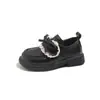 Zapatos Pequeños de Cuero para Niñas 2026 Nuevo Estilo Primavera y Otoño Zapatos de Encaje de Princesa para Niños Zapatos para Bebé Mocasines Negros Zapatos de Vestir