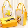 Bolso de Fieltro Pintado al Calor Nuevo Bolso Tote de Fieltro de Gran Capacidad para Estudiantes Bolso Tote de Fieltro para Almacenamiento de Souvenirs Se Puede Personalizar