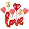 Grande Rose Gold Love Letter Balloon Transparente Sequin Balloon Pacote amor Alumínio Filme Wedding Room Layout