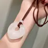 Collar de Corazón de Cristal de Piedra Natural para Mujer, Cadena Larga Vintage para Clavícula, Cadena para Suéter de Piedra Ojo de Tigre, Accesorio de Cuello de Verano
