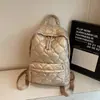 Mochila de Algodón de Gran Capacidad para Mujer 2025 Nuevo Estilo Simple Moda Casual Bolso Escolar Mochila Popular de Estilo Nicho