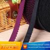 Atacado de fábrica preto branco crescente elástico de borracha borda dentada de cor cintura de calça cinto elástico para vestuário banda elástica de borda dentada