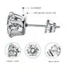Pendientes Personalizados de Moda Estilo Coreano Lujo Accesible Pendientes de Gama Alta Pendientes Sencillos Redondos de Zirconia con Garras Joyería para Mujeres y Hombres