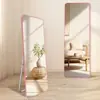 Espelho de Chão Inteiro para Uso Doméstico, Espelho de Maquiagem de Luxo Leve para Quarto, Espelho de Maquiagem Moderno para Sala de Estar, Espelho Simples para Quarto de Estudante