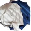 Zhengqite Roupa/Camisa Polo de Lã, Tricô Fino para Mulheres, Manga Curta, Estilo Elegante Chanel