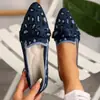 Sapatos Femininos Novos de Grande Tamanho Leves Bico Fino Outono/Primavera 2025 Sapatos Femininos Antiderrapantes com Laço Preto Cinza