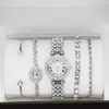 Comércio Exterior Mais Vendido Novo Tendência Quadrado Relógio Feminino Relógio Dourado Relógio Feminino Pulseira de Aço Relógio Feminino Fabricante em Estoque Atacado