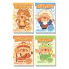 Kaba Oso Disfraz Doudou Mini Lindo Pegatina Cuaderno Peces Cuaderno de Bolsillo Portátil Divertido Alivio del Estrés Cuaderno DIY