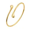 Pulseira de Braço com Abertura Personalizada e Design Ajustável, Anel Liso Transfronteiriço Pulseira de Braço Gota d'Água, Joias Femininas, Pulseira de Braço Exagerada