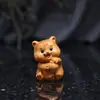 Souvenir de Navidad Talla en Madera de Ciprés Llavero Colgante Navideño Productos de Madera del Zodiaco de Dibujos Animados Dragón, Serpiente y Año del Caballo