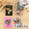 Libreta Mini Portátil de Dibujos Animados A7 con Solapa y Bolsillo para Pantalón, Libreta Pequeña Linda para Estudiantes, Pequeño Regalo, Libreta al por Mayor