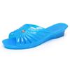 Zapatos Jelly Mama para Mujer de Verano Tacón Bajo Suela Suave Antideslizantes Sandalias de Cristal Pantuflas Zapatos de Plástico Retro Vintage Nostálgicos