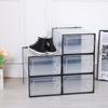 Caja de Zapatos Engrosada Caja de Almacenamiento de Plástico Transparente Artefacto de Almacenamiento de Sentido Simple Avanzado Entorno de Almacenamiento a Prueba de Polvo Zapatero Ecológico
