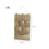 Bolsa Colgante de Almacenamiento para Mesita de Noche de Tela de Algodón y Lino, Bolsa Organizadora de Artículos Varios y Snacks para Pared de Dormitorio, Bolsa de Almacenamiento para Pared