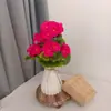 Atacado Transfronteiriço Amazon Flores Artificiais Flores Artificiais para Casamento Decoração de Flores Artificiais para Casa Sala de Estar Flor de Gerânio Ornamentos de Flores Decorativas
